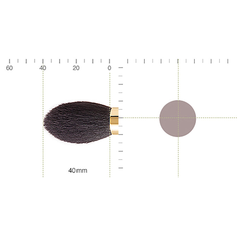 [MAKEUP BRUSH] BISYODO (L) HIGHLIGHT & CHEEK BRUSH (ROUND) 40MM | MAKEUP BRUSH CRAFT | UYODA BISYODO