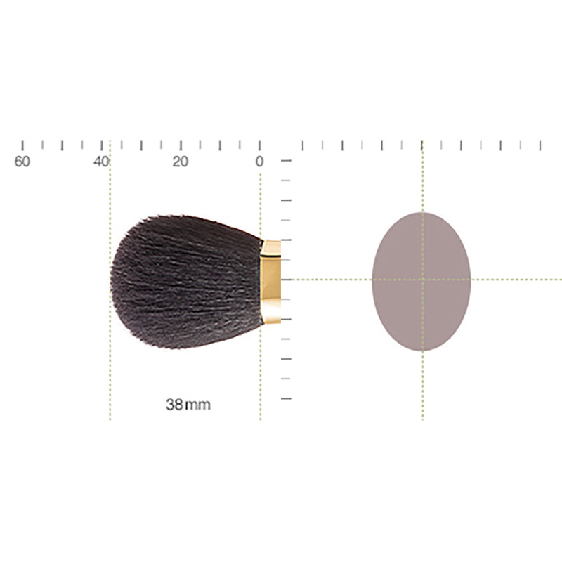 [MAKEUP BRUSH] BISYODO (L) CHEEK BRUSH (ROUND FLAT) 38MM | MAKEUP BRUSH CRAFT | UYODA BISYODO
