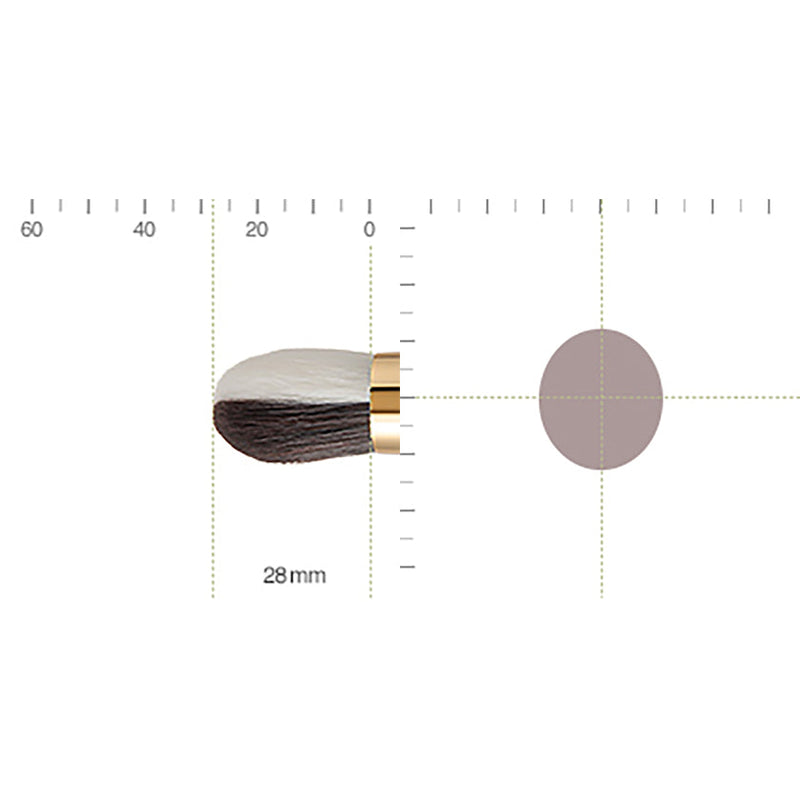 [MAKEUP BRUSH] BISYODO (L) LIQUID FOUNDATION BRUSH (ROUND FLAT) 28MM | MAKEUP BRUSH CRAFT | UYODA BISYODO