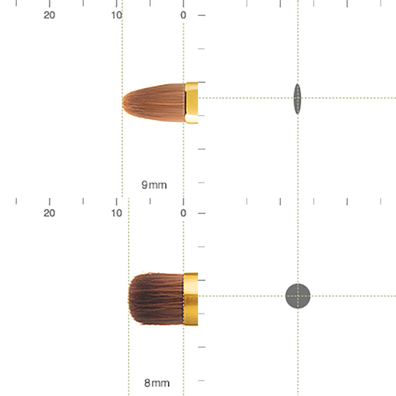 [MAKEUP BRUSH] BISYODO (L) DOUBLE-ENDED CONCEALER BRUSH (FLAT 9MM / ROUND 8MM) | MAKEUP BRUSH CRAFT | UYODA BISYODO