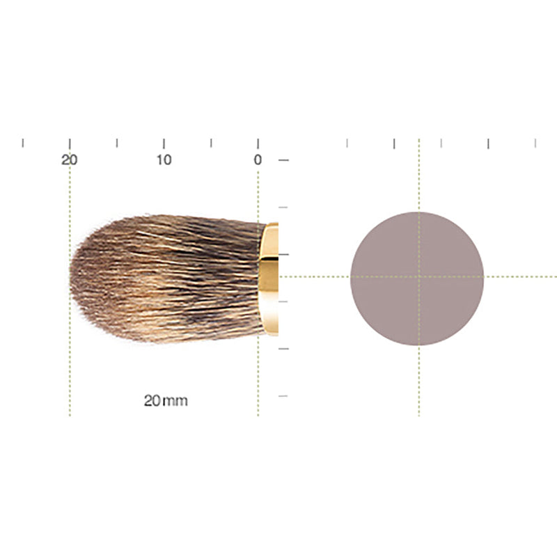 [MAKEUP BRUSH] BISYODO (L) EYESHADOW BRUSH (ROUND) 20MM | MAKEUP BRUSH CRAFT | UYODA BISYODO