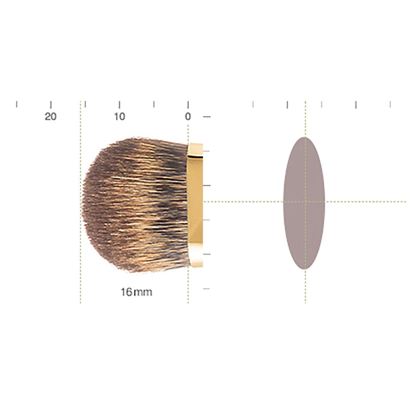 [MAKEUP BRUSH] BISYODO (L) LARGE EYESHADOW BRUSH (FLAT) 16MM | MAKEUP BRUSH CRAFT | UYODA BISYODO