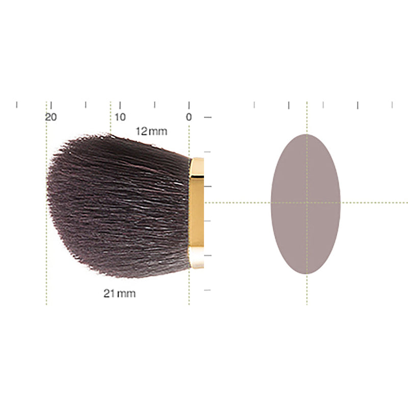 [MAKEUP BRUSH] BISYODO (L) LARGE EYESHADOW BRUSH (ANGLED) 21MM | MAKEUP BRUSH CRAFT | UYODA BISYODO