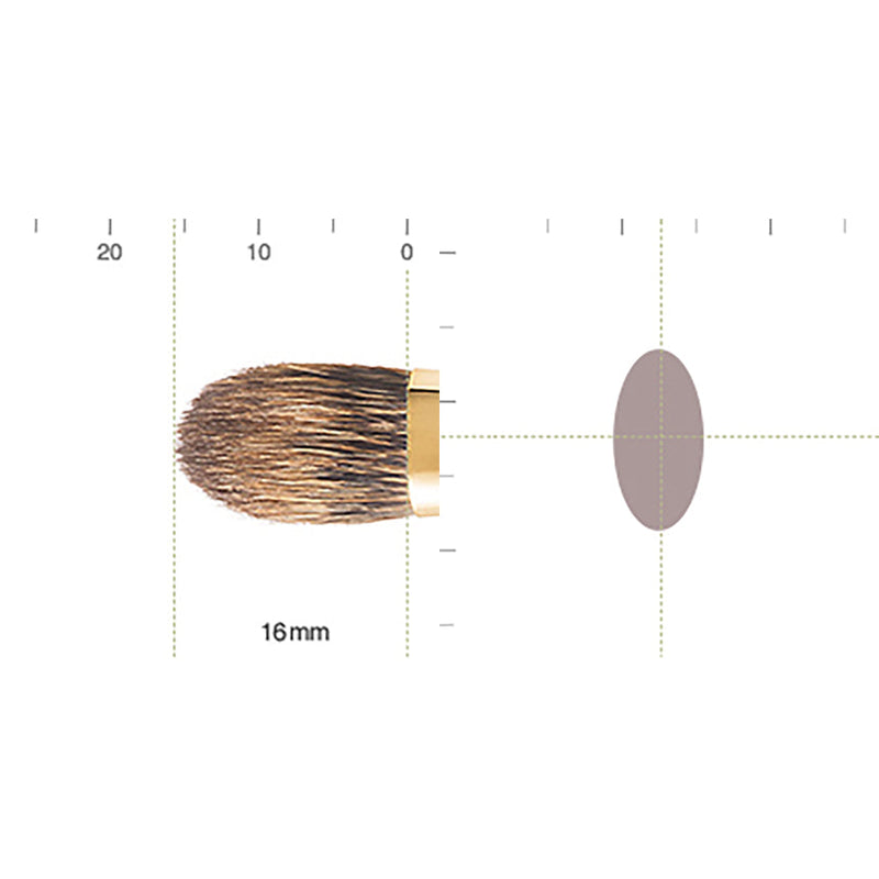 [MAKEUP BRUSH] BISYODO (L) EYESHADOW BRUSH (FLAT) 16MM – PINE SQUIRREL HAIR | MAKEUP BRUSH CRAFT | UYODA BISYODO