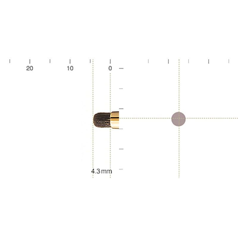 [MAKEUP BRUSH] BISYODO (L) EYESHADOW BRUSH (ROUND) 4.3MM | MAKEUP BRUSH CRAFT | UYODA BISYODO