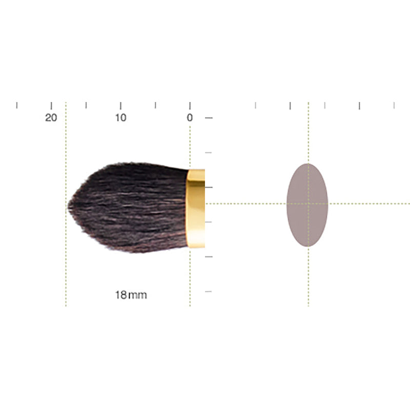 [MAKEUP BRUSH] BISYODO (L) EYESHADOW BRUSH (TRIANGLE SHAPE) 18MM | MAKEUP BRUSH CRAFT | UYODA BISYODO