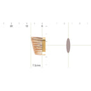 [MAKEUP BRUSH] BISYODO (L) EYEBROW BRUSH (ANGLED) 7.5MM | MAKEUP BRUSH CRAFT | UYODA BISYODO