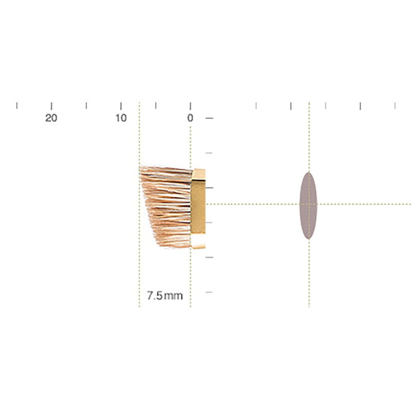 [MAKEUP BRUSH] BISYODO (L) EYEBROW BRUSH (ANGLED) 7.5MM | MAKEUP BRUSH CRAFT | UYODA BISYODO