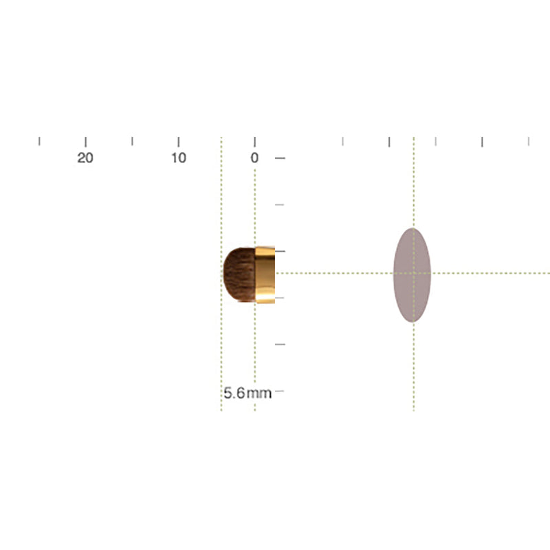 [MAKEUP BRUSH] BISYODO (L) EYEBROW SMUDGER (FLAT) 5.6MM | MAKEUP BRUSH CRAFT | UYODA BISYODO