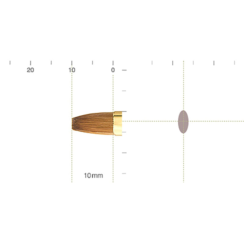[MAKEUP BRUSH] BISYODO (L) LIP BRUSH WITH CAP (FLAT) 10MM | MAKEUP BRUSH CRAFT | UYODA BISYODO