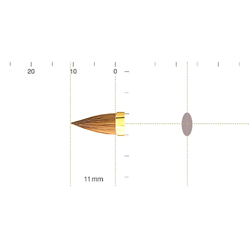 [MAKEUP BRUSH] BISYODO (L) LIP BRUSH WITH CAP (ROUND FLAT) 11MM | MAKEUP BRUSH CRAFT | UYODA BISYODO