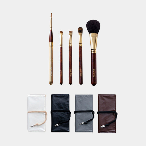 [MAKEUP BRUSH 5-PIECE SET] BISYODO SET WITH POUCH | MAKEUP BRUSH CRAFT | UYODA BISYODO