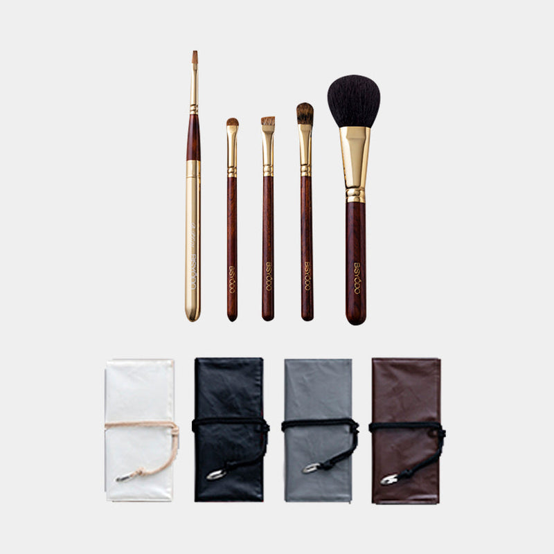 [MAKEUP BRUSH 5-PIECE SET] BISYODO SET WITH POUCH | MAKEUP BRUSH CRAFT | UYODA BISYODO