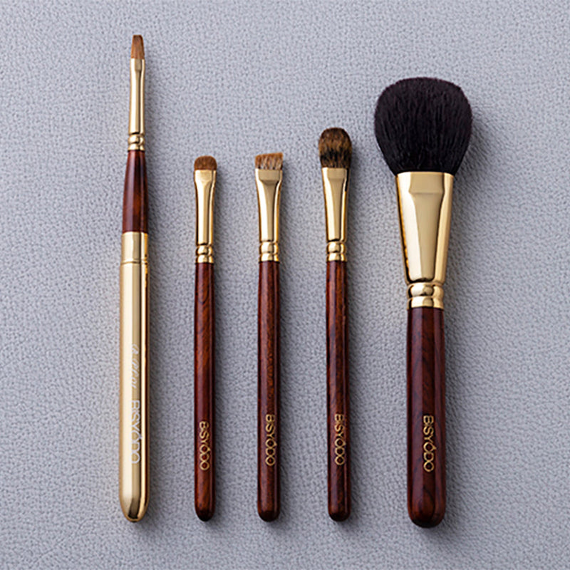 [MAKEUP BRUSH 5-PIECE SET] BISYODO SET WITH POUCH | MAKEUP BRUSH CRAFT | UYODA BISYODO
