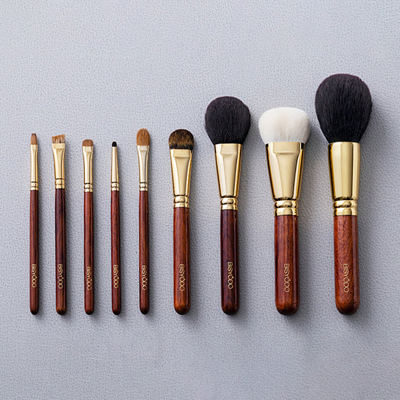 [MAKEUP BRUSH 9-PIECE SET] BISYODO SET WITH POUCH | MAKEUP BRUSH CRAFT | UYODA BISYODO