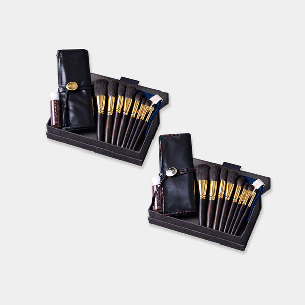 [MAKEUP BRUSH 8-PIECE SET] GRAND SET WITH POUCH | MAKEUP BRUSH CRAFT | UYODA BISYODO