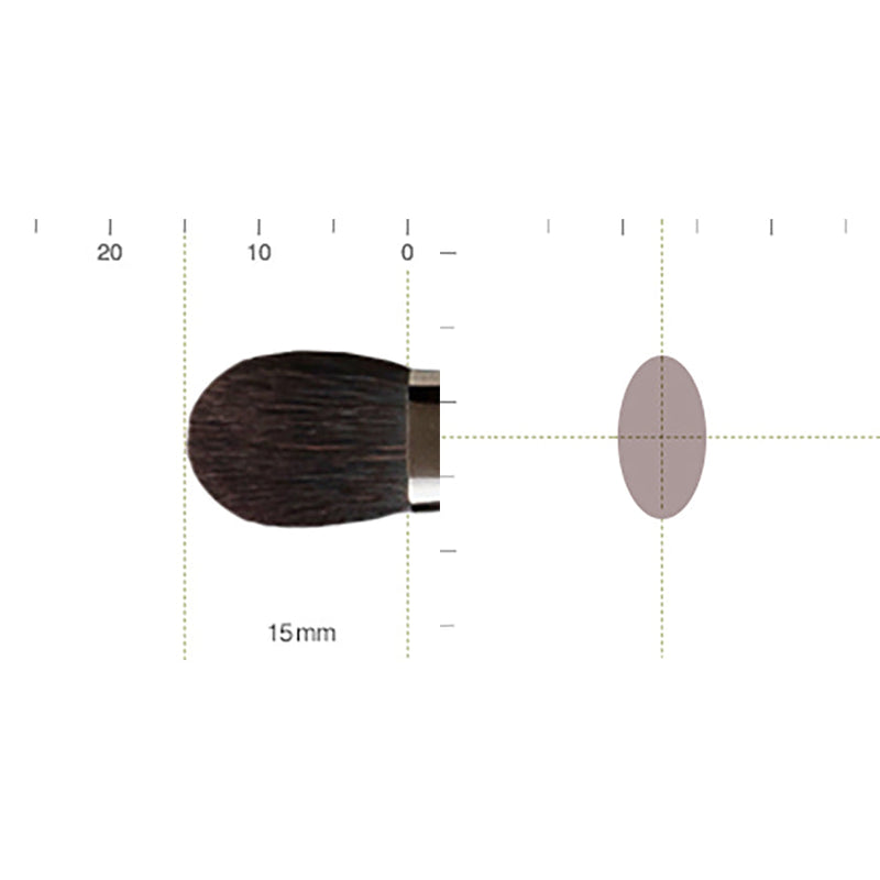 [MAKEUP BRUSH] SHIORI EYESHADOW BRUSH (FLAT) 155MM | MAKEUP BRUSH CRAFT | UYODA BISYODO