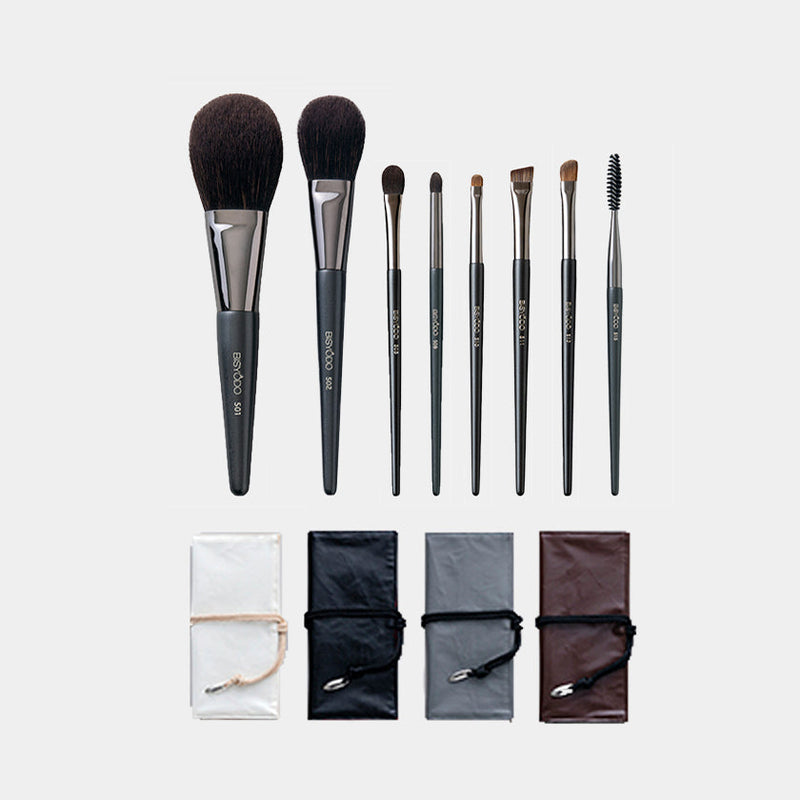 [MAKEUP BRUSH 8-PIECE SET] SHIORI SET WITH POUCH | MAKEUP BRUSH CRAFT | UYODA BISYODO