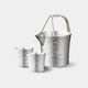 [SAKE BOTTLE] SAKE SET BRIGHT GREEN (BOTTLE & CUP * 2) | OSAKA NANIWA PEWTER WARE