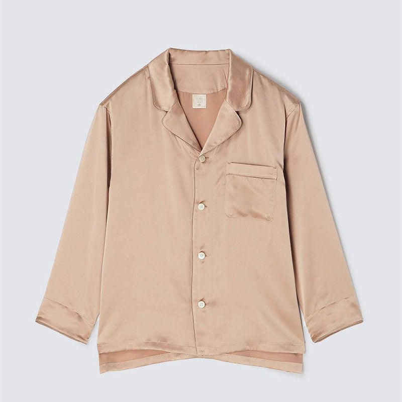 [PAJAMA] SILK PINK BEIGE SETUP | SEWING | Foo Tokyo