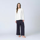 [T-SHIRT] WOMEN'S LONG-SLEEVE TOP SILK COTTON | SEWING | Foo Tokyo