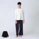 [เสื้อยืด] ผ้าฝ้ายไหมคอตตอนแขนยาวผู้ชาย | จักรเย็บผ้า | ฟู โตเกียว