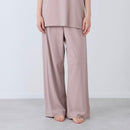 [PANTS (LOUNGEWEAR)] ROYAL ORGANIC COTTON WIDE-LEG PANTS (GREIGE) | SEWING | Foo Tokyo
