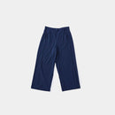 [PANTS (LOUNGEWEAR)] ROYAL ORGANIC COTTON WIDE-LEG PANTS (NAVY) | SEWING | Foo Tokyo