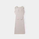 [CASUAL DRESS] SILK BLEND RIBBED KNIT (ECRU) | SEWING | Foo Tokyo