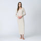 [CASUAL DRESS] SILK BLEND RIBBED KNIT (ECRU) | SEWING | Foo Tokyo