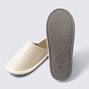 [SLIPPERS] GENUINE LEATHER WITH VELVETEEN INSOLES (OFF WHITE) | SEWING | Foo Tokyo
