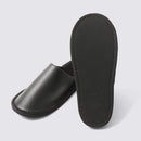 [SLIPPERS] GENUINE LEATHER WITH VELVETEEN INSOLES (BLACK) | SEWING | Foo Tokyo