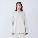 [RECOVERY APPAREL] SILKY TOUCH LONG-SLEEVE TOP & LONG PANTS SET PALE GRAY | SEWING | Foo Tokyo