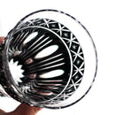 [GLASS] BLACK KIRIKO BEER GLASS IN A PAULOWNIA BOX | SATUMA VIDRO | SATSUMA CUT GLASS