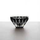 [SAKE CUP] SAKURAJIMA CUP (BLACK) IN A PAULOWNIA BOX | SATUMA VIDRO | SATSUMA CUT GLASS