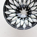 [SAKE CUP] SAKURAJIMA CUP (BLACK) IN A PAULOWNIA BOX | SATUMA VIDRO | SATSUMA CUT GLASS