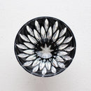 [SAKE CUP] SAKURAJIMA CUP (BLACK) IN A PAULOWNIA BOX | SATUMA VIDRO | SATSUMA CUT GLASS