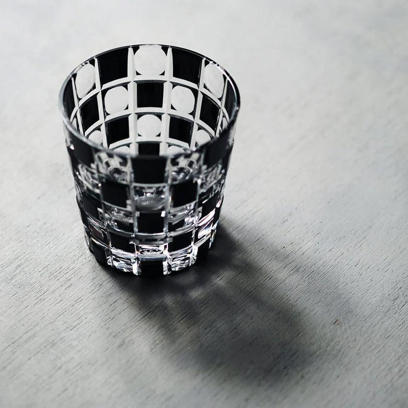 [GLASS] KUROCO TAMA CHECKERED MINI OLD | EDO CUT GLASS