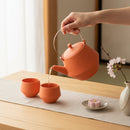 [TEA POT & CUPS SET] ORANGE | MINO WARES | MARUMO TAKAGI｜使用イメージ（演出・テーブルコーディネート）※手作りのため色・風合いは一点ごとに異なります