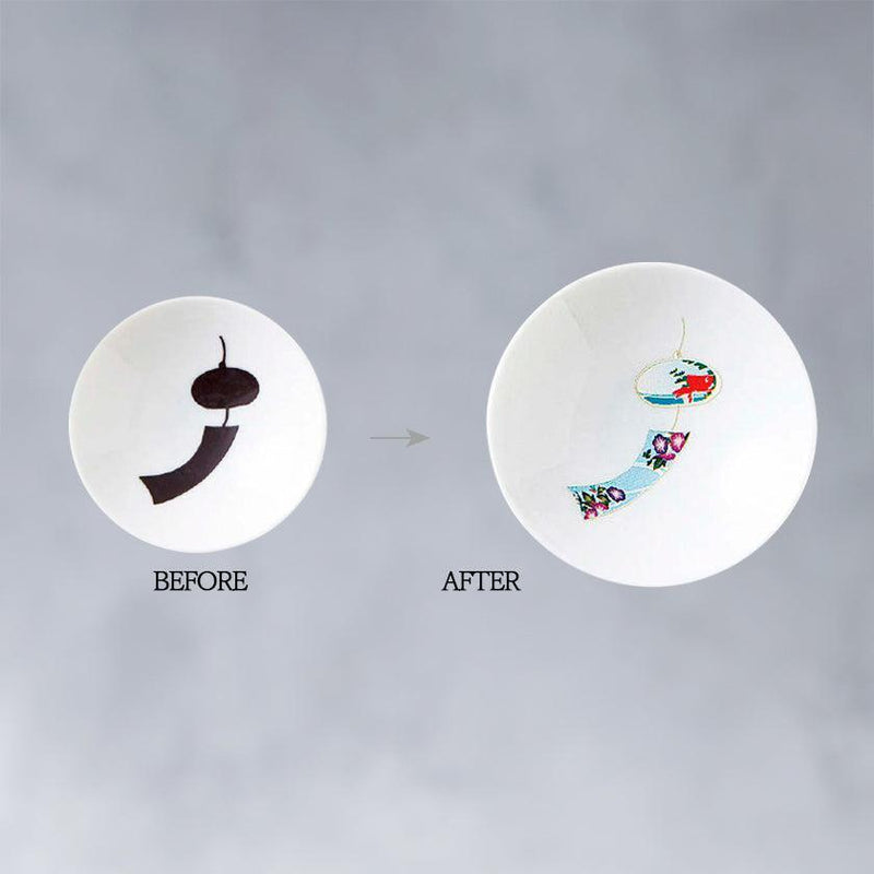 [SAKE CUP] WIND CHIME (WHITE) | COLOR & DESIGN CHANGE | MINO WARES | MARUMO TAKAGI