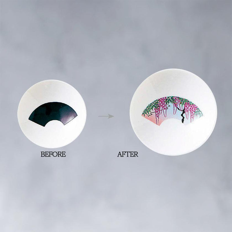 [SAKE CUP] WISTERIA FLOWER (WHITE) | COLOR & DESIGN CHANGE | MINO WARES | MARUMO TAKAGI