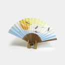 [HAND FAN] TWO CRANES / OM19 | KAGA YUZEN | SOME NO SHIKI