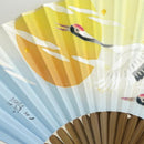 [HAND FAN] TWO CRANES / OM19 | KAGA YUZEN | SOME NO SHIKI