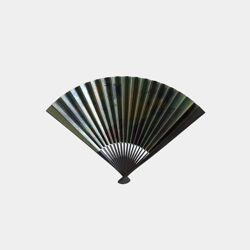 [HAND FAN] SMOKED SILVER MIX PATTERN | KYOTO FOLDING FANS| YASUTO YONEHARA