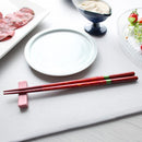 [CHOPSTICKS] PAIR NIGHT SKY WITH CHOPSTICK REST (22.5cm) | CRYSTAL | WAKASA LACQUERWARE
