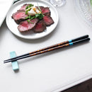 [CHOPSTICKS] PAIR NIGHT SKY WITH CHOPSTICK REST (22.5cm) | CRYSTAL | WAKASA LACQUERWARE