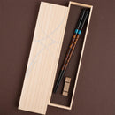 [CHOPSTICKS] NIGHT SKY YOI WITH CHOPSTICK REST (22.5cm) PAULOWNIA WOOD BOX | CHOPSTICKS OF WAKASA | CRYSTAL