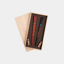 [CHOPSTICKS] PAIR NIGHT SKY (YOI & AKATSUKI) WITH CHOPSTICK REST (22.5cm) PAULOWNIA WOOD BOX | CHOPSTICKS OF WAKASA | CRYSTAL