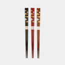 [CHOPSTICKS] AUSPICIOUS MOTIFS PINE, BAMBOO AND PLUM | NOTO HIBA LACQUERED CHOPSTICKS | HASHIMOTO KOUSAKU SIKKI