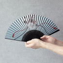 [HAND FAN] BLUE KUMADORI (KABUKI MAKE UP) | NAGOYA FOLDING FAN | SUEHIRODO